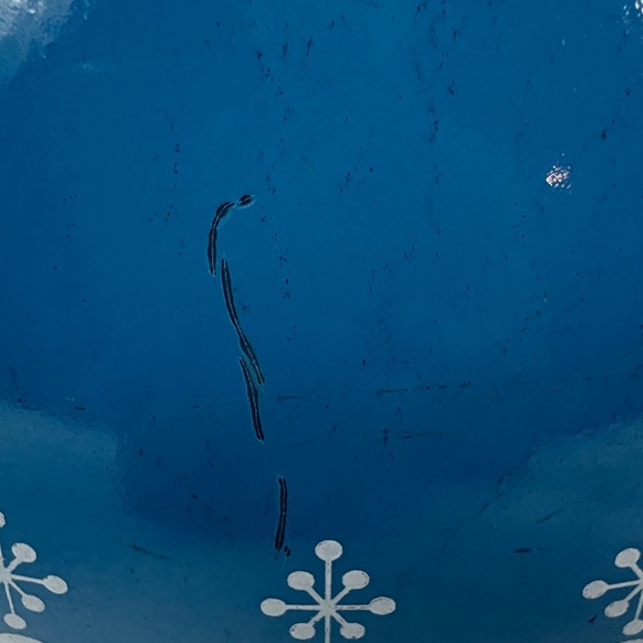 Vintage Pyrex Blue Garland Snowflake Cinderella Nesting Mixing Bowl 24 In - Picture 5 of 10
